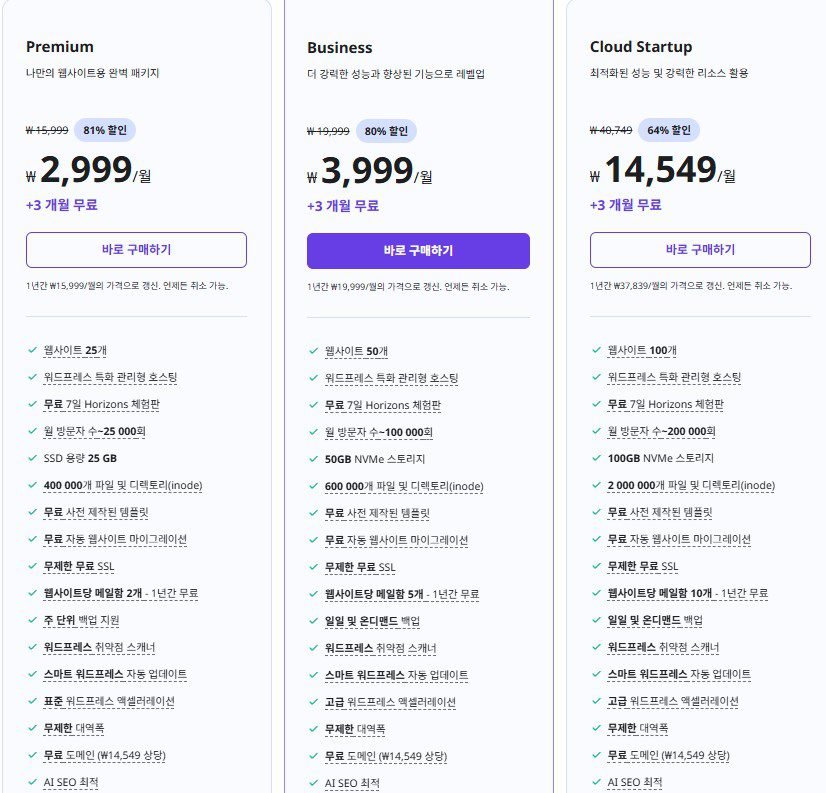 호스팅어 가격