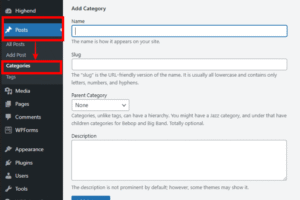 워드프레스 카테고리 설정방법 및 계층구조 설정