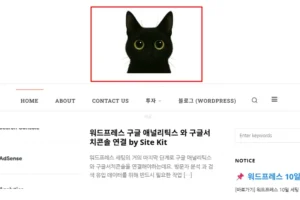 워드프레스 로고 이미지 설정