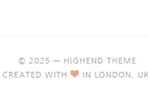 HIGHEND 테마 카피라이트 변경