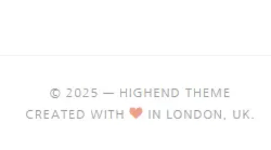 HIGHEND 테마 카피라이트 변경