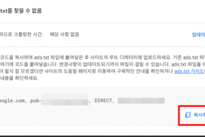 워드프레스 애드센스 ads.txt 문제해결