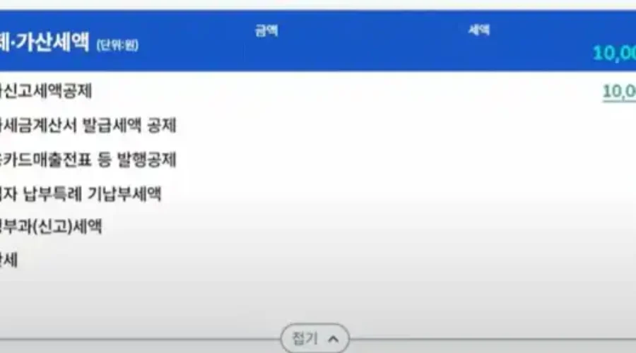 간이과세자 부가세 신고 – 간이과세자 홈택스 공제 가산세액 입력