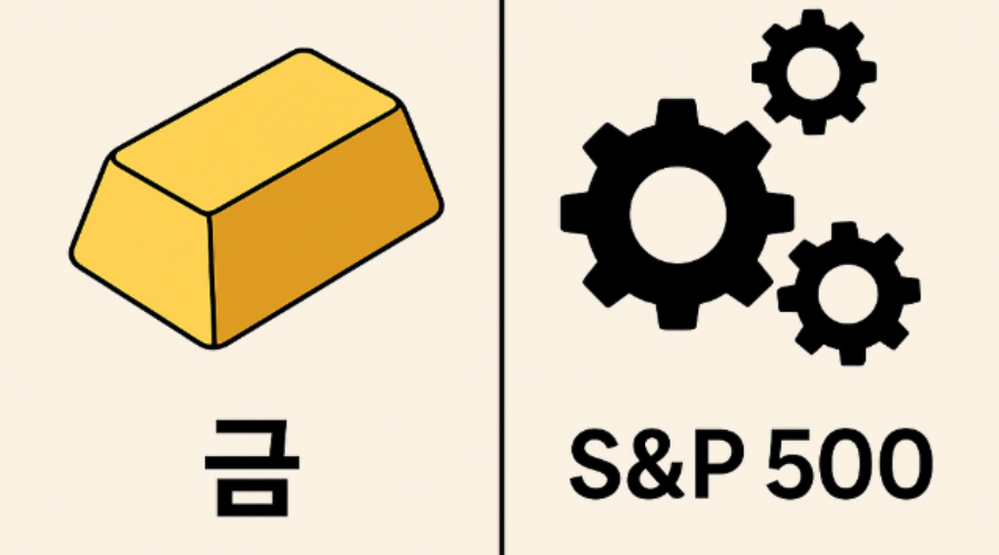 10년간 금 과 S&P 500 수익률 비교